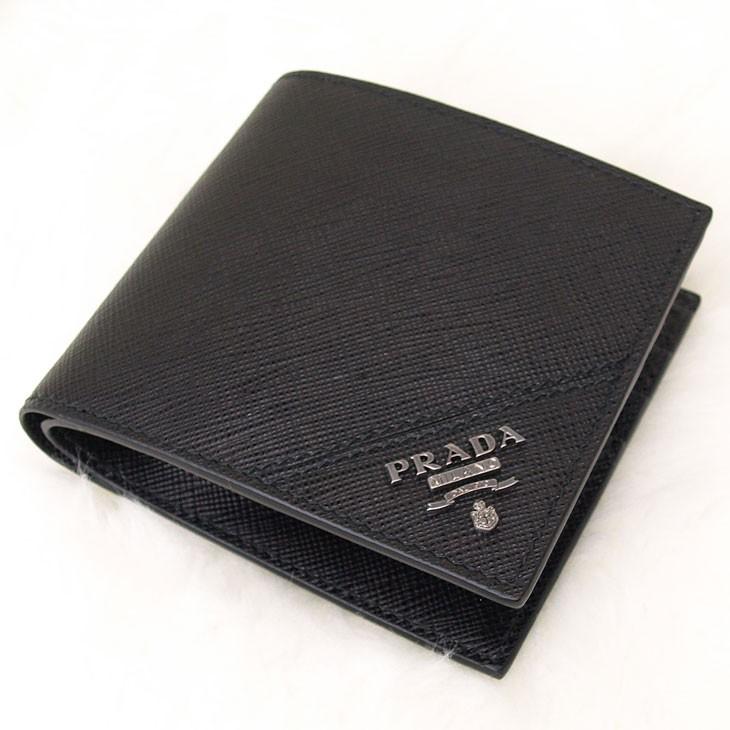 PRADA（プラダ） サフィアーノ2つ折りウォレット ブラック