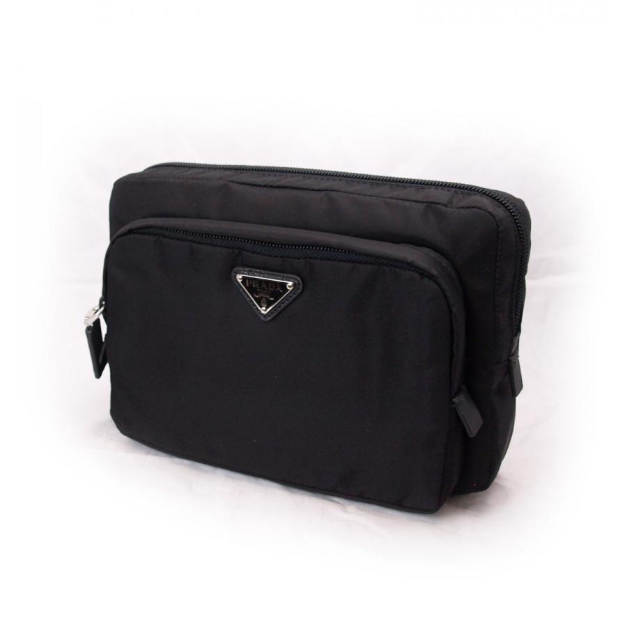 PRADA ナイロン ケース ポーチ ブラック PRADA（プラダ） ナイロン マルチポーチ 2NE012064_F0002 : La-chic