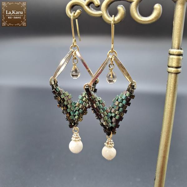 Wing Vピアス イヤリング制作キット La Karuラ カル自由が丘発 ビーズ 天然石 アクセサリーキット ハンドメイド クラフト 手作り 耳飾り Wingv P Lakaru自由が丘アクセサリー 通販 Yahoo ショッピング