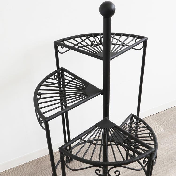 フラワースタンド 花台 おしゃれ 室内 プランタースタンド らせん型 4