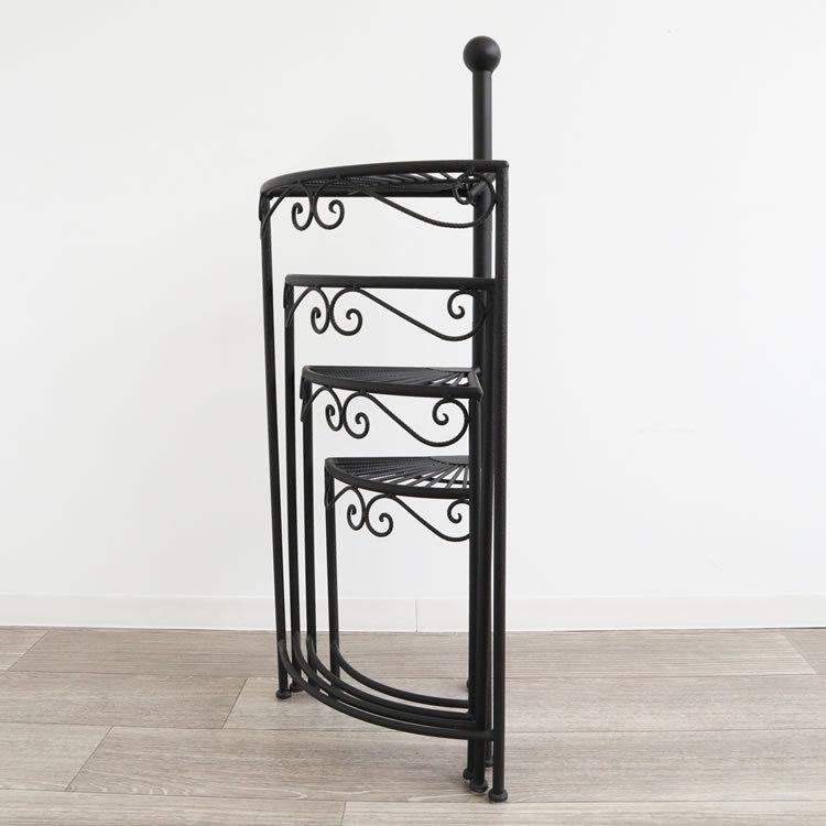 フラワースタンド 花台 おしゃれ 室内 プランタースタンド らせん型 4