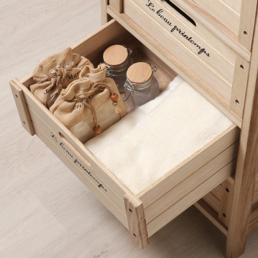 野菜ストッカー キッチン 収納 タイル天板 チェスト リビング 木製 桐