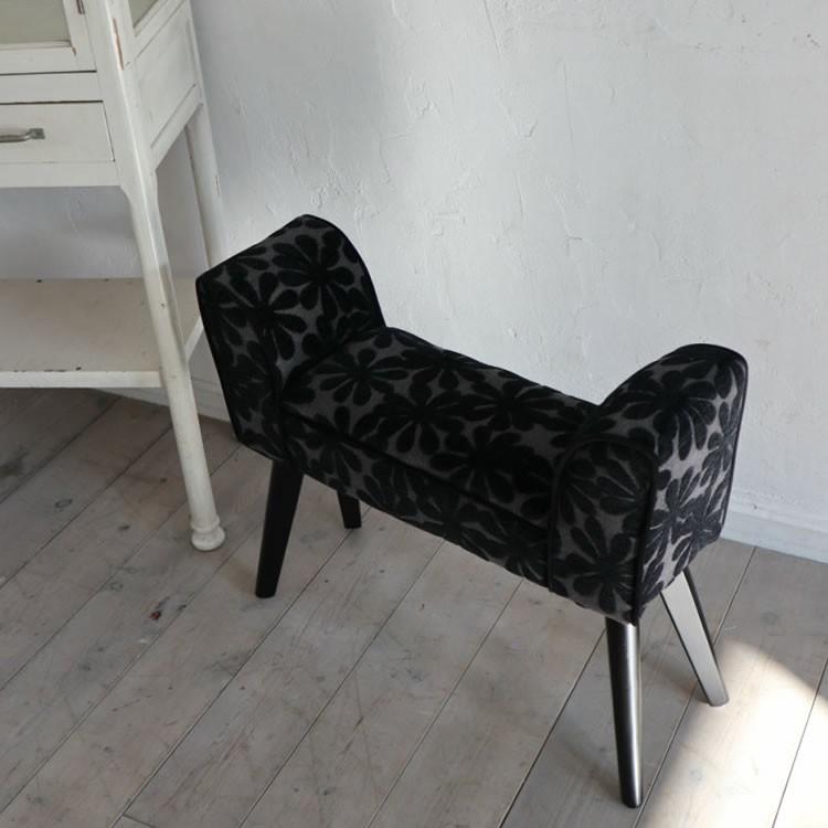 スツール モダンテイスト ベンチ S 椅子 コンパクト 腰掛け おしゃれ 花柄