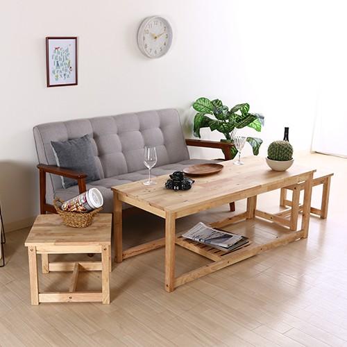 Natural Signature ネストテーブル 木製 使い方色々 ナチュラル ネストテーブル ローテーブル センターテーブル スツール イス 椅子 リビング シンプル Table 018 La Nature Shop 空と雲 通販 Yahoo ショッピング