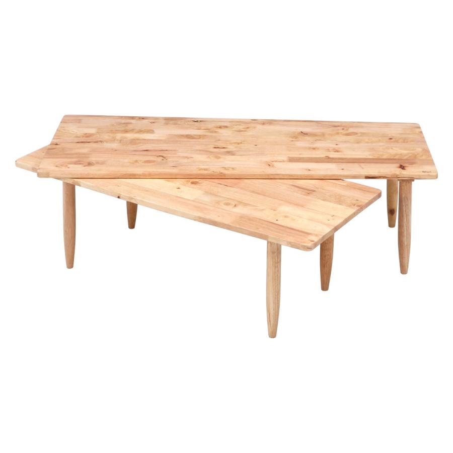 テーブル ローテーブル センターテーブル 360度 回転式 リビングテーブル おしゃれ 天然木 ツイン｜la-nature-shop｜05