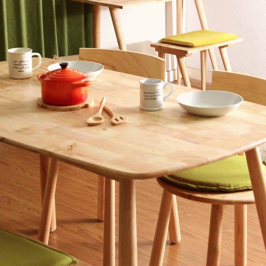 ダイニングテーブル テーブル 4人 おしゃれ 食卓テーブル カフェテーブル 北欧 ナチュラル 木製 天然木_5