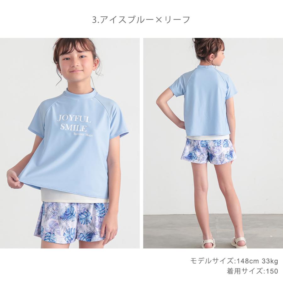 子供 水着 女の子 キッズ ジュニア セパレート かわいい 半袖 ショート