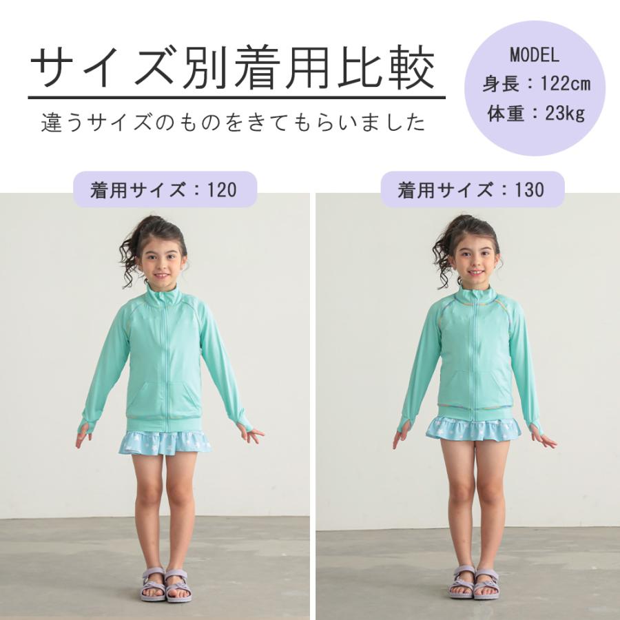 ラッシュガード キッズ 子供 無地 ジップアップ ラッシュジップ 水着