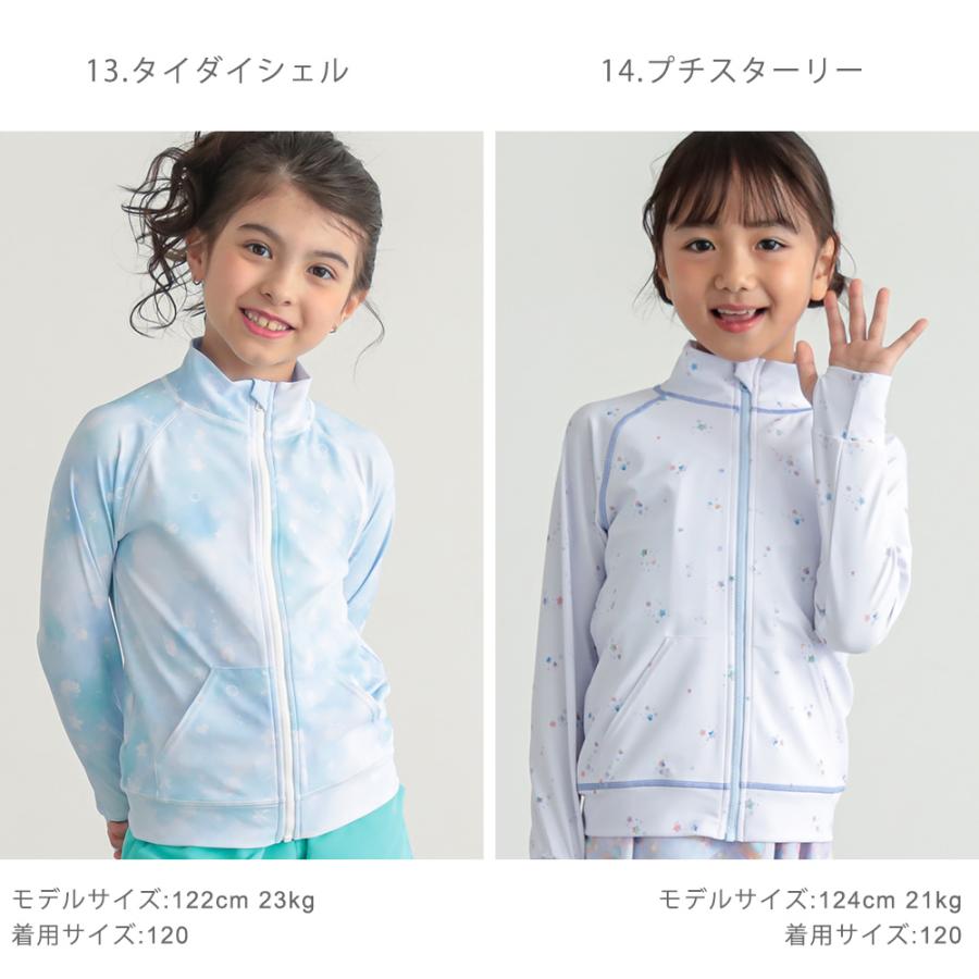 ラッシュガード キッズ ハイネック 子供 女の子 UVカット 紫外線対策