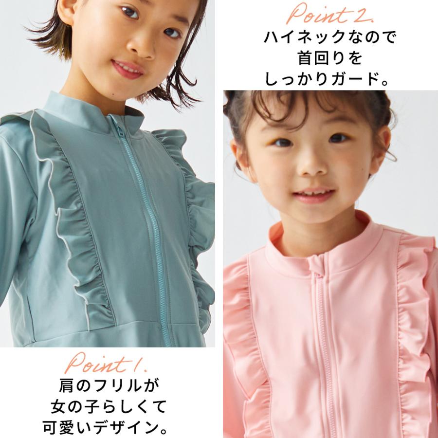 ラッシュガード キッズ ベビー ラッシュガード 子供 ラッシュガード 女の子 UVカット 紫外線対策 フードなしラッシュガード90 100 110 120｜la-qua｜03