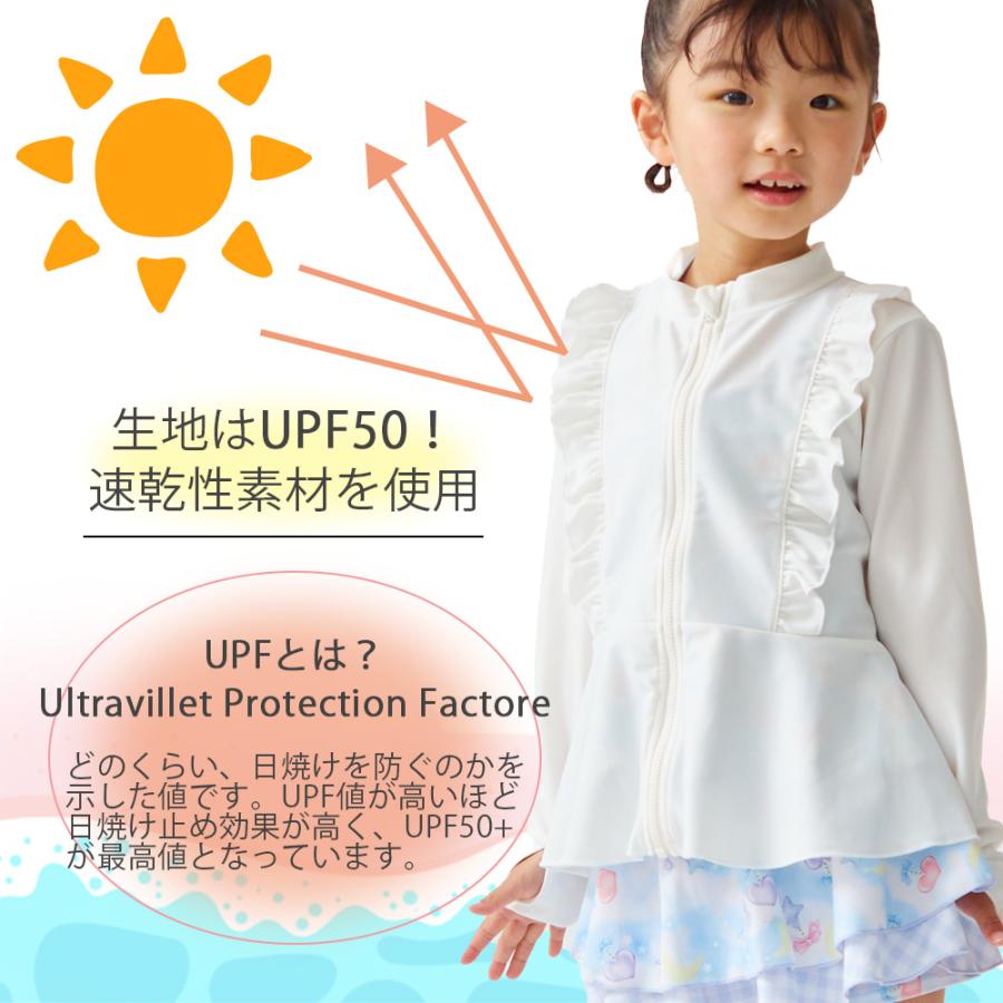 ラッシュガード キッズ ベビー ラッシュガード 子供 ラッシュガード 女の子 UVカット 紫外線対策 フードなしラッシュガード90 100 110 120｜la-qua｜05