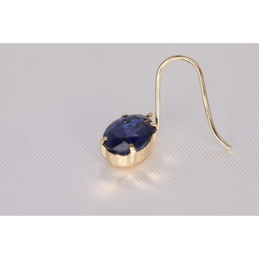 サファイア K18 5×7mmフックピアス : ラ・テールストア - 通販