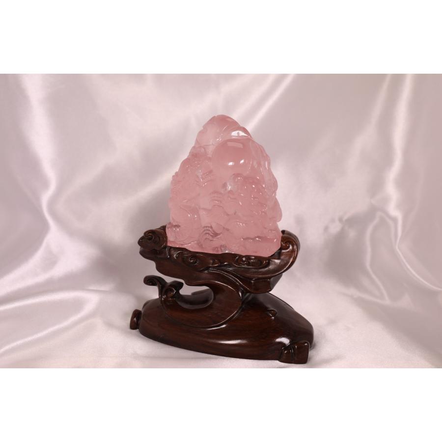 天然石 ローズクォーツ 龍彫刻 No.7 : ラ・テールストア - 通販