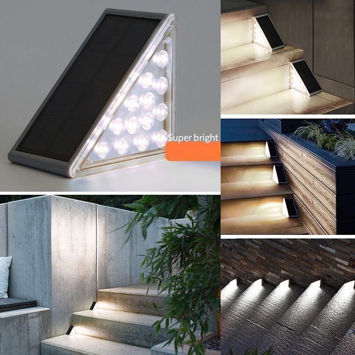 ソーラーステップライト 2個セット 防水 屋外 階段ライト ソーラー