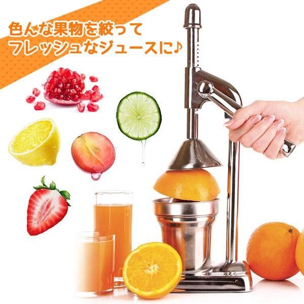ハンド ジューサー 果汁絞り器 手動式 ステンレス製 果汁 手作り
