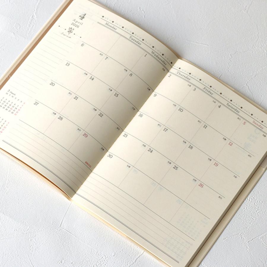 50%OFF】2026年手帳 2025年10月始まり スケジュール帳 ダイアリー 月間
