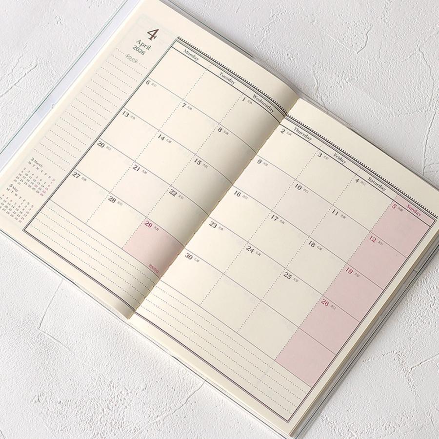 50%OFF】2026年手帳 2025年10月始まり スケジュール帳 ダイアリー 月間