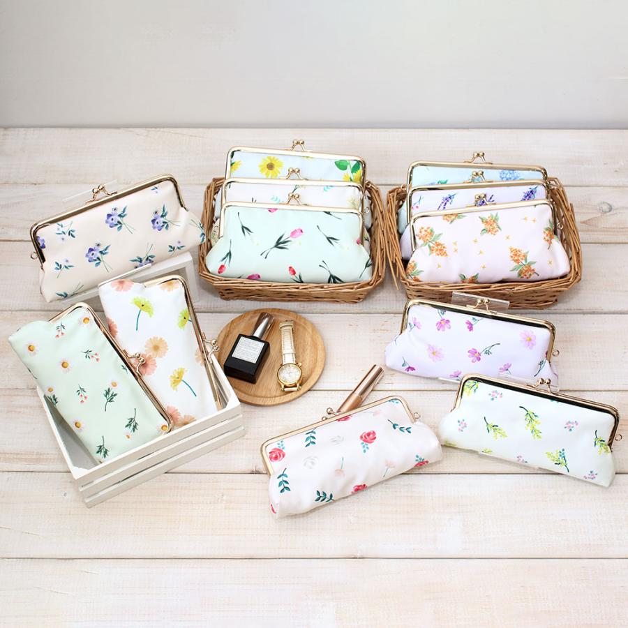 ꕤclara*様 がま口財布　がま口ポーチ　メイクポーチ　ハンドメイド　花柄 がま口財布 がま口ポーチ メイクポーチ ハンドメイド 北欧花柄