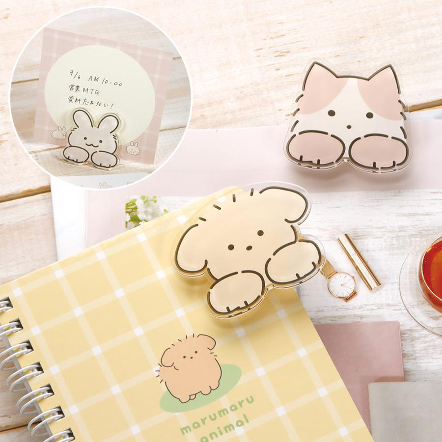 [専用出品]まんまる まるまるアニマル／回転アクリルクリップ ブッククリップ ペーパー
