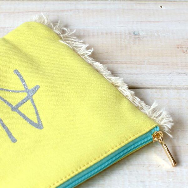 フラットポーチ全3色 パームツリー マスクケース 収納 小物入れ 化粧 