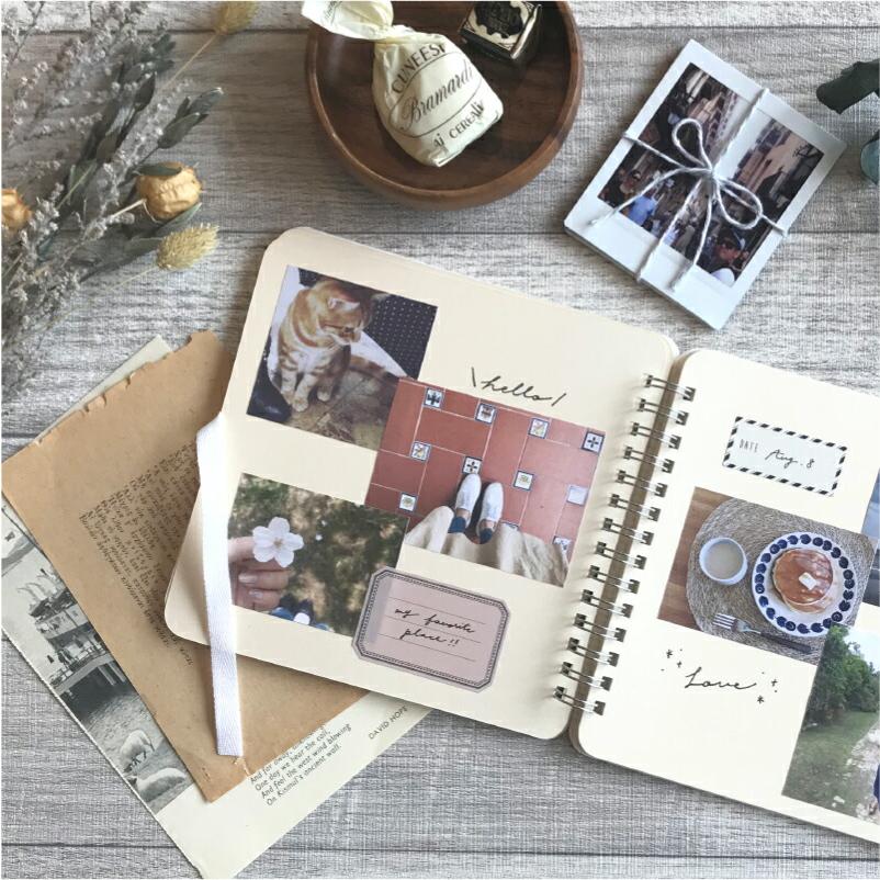 デコ コラージュ 推し活 手作りアルバム スクラップブック スクエア