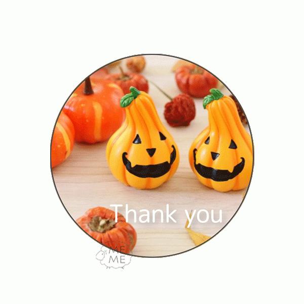 ハロウィン サンキューシール ギフトシール ステッカー プレゼント ラッピング かわいい メッセージ カード 梱包 ありがとう|label-meme|02