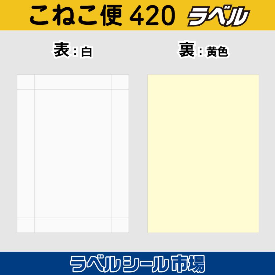 こねこ便420宛名ラベルシール 100枚 テンプレート付 日本製 送料