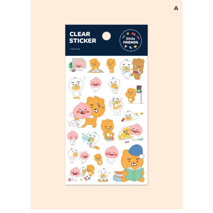 カカオフレンズ リトルフレンズ 文房具 透明ステッカー Kakao Friends 韓国雑貨 Goods18 Labelle 通販 Yahoo ショッピング