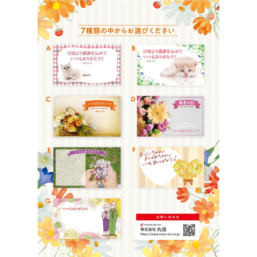 売り上げアップ！2024敬老の日メッセージカード 丸信オリジナル【受注生産】 |  | 02