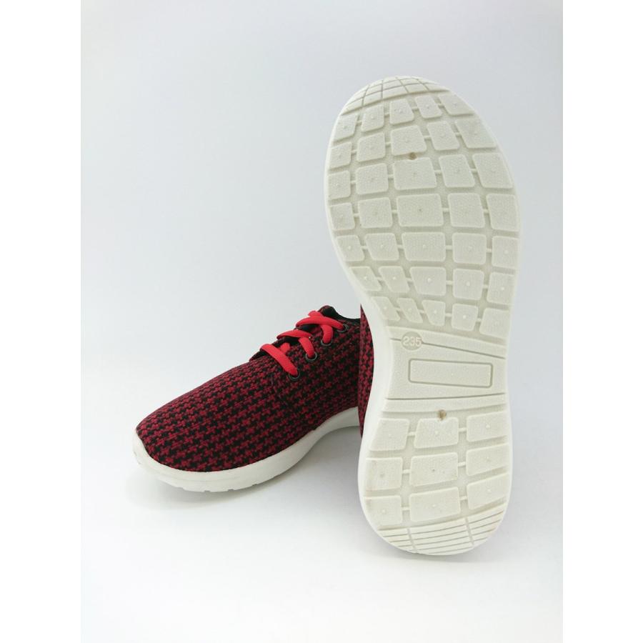 安い 婦人 レディーススニーカー チェック 紐タイプ 白底 Ll360 ワイン b てくてく 通販 Yahoo ショッピング