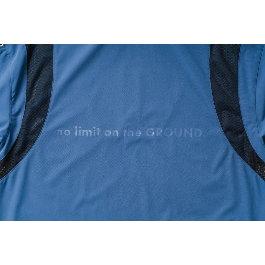 メンズ 作業服 春夏用 G.G. 半袖Tシャツ ハーフジップ 胸ポケット無 0375-64 ブルーグレー 桑和 作業着 ポロシャツ | G.G. | 11