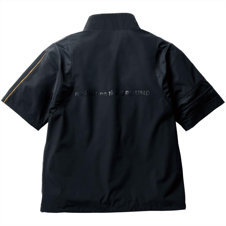 メンズ 作業服 春夏用 G.G. 半袖Tシャツ ハーフジップ 胸ポケット無 0375-64 ブルーグレー 桑和 作業着 ポロシャツ | G.G. | 01