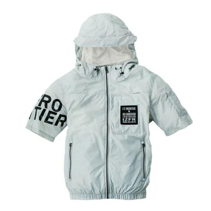 【交換不可】【ベスト単品販売】 メンズ ベスト 作業着 作業服 EFウェア アイズフロンティア 10175 シルバーグレー A.S.半袖ワークジャケット フルハーネス対応 | 