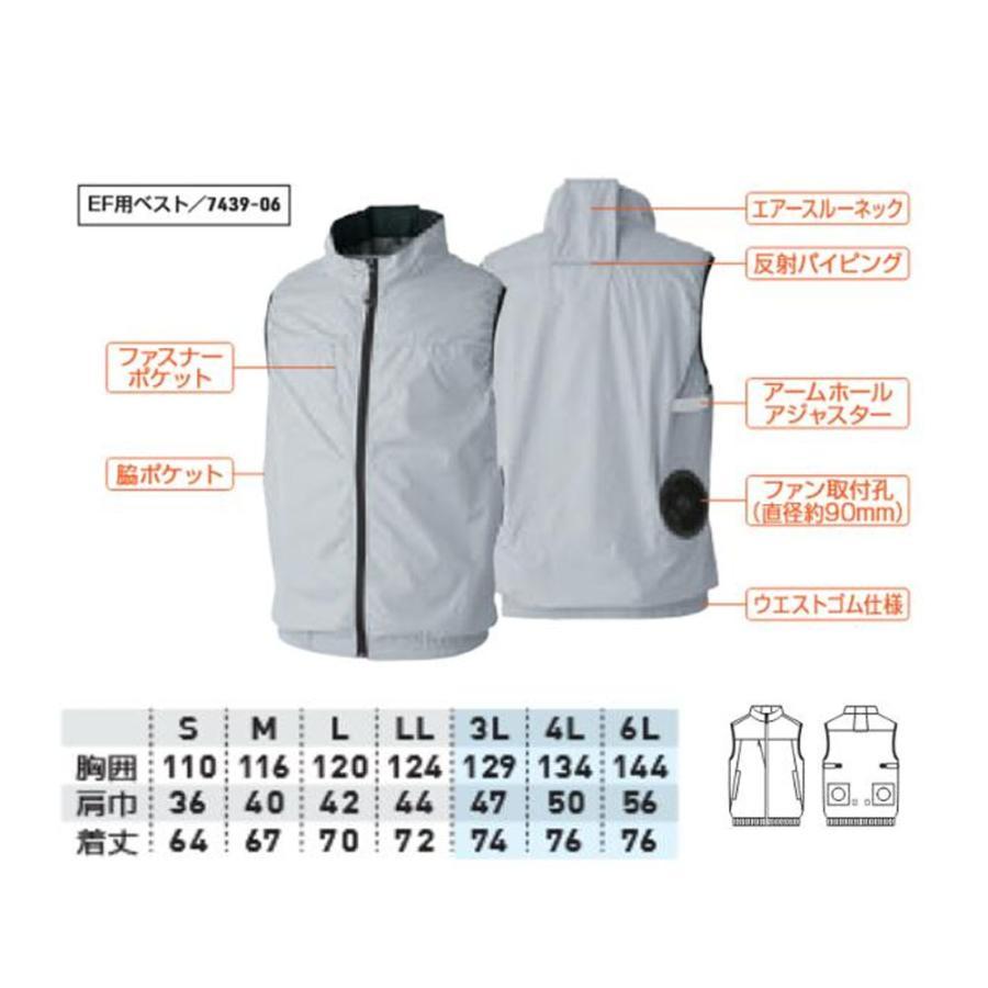 SOWA 桑和 19409 ブルー 電動ファン付きウェア コンプリートセット 作業服 作業用ベスト バッテリー付き 薄型ファン 軽量 EF用ベスト 熱中症対策 | SOWA | 02