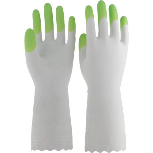 【20双販売】エステー PRO ファミリービニールうす手 グリーン 指先抗ウイルス加工 作業用手袋 薄手タイプ 炊事 洗濯 家事 掃除 | エステー | 01