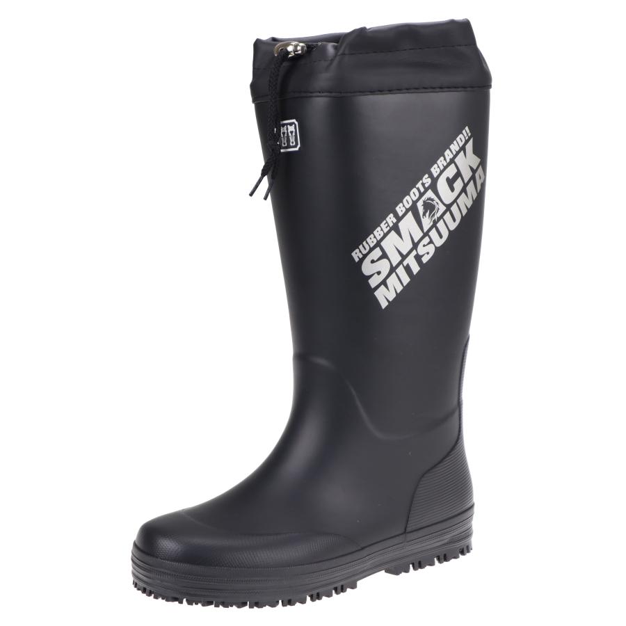 ミツウマ メンズ 紳士 防寒長靴 冬 雪 寒冷地仕様 太型タイプ レインブーツ 滑りにくい スマック2210 ブラック 黒 |  | 01