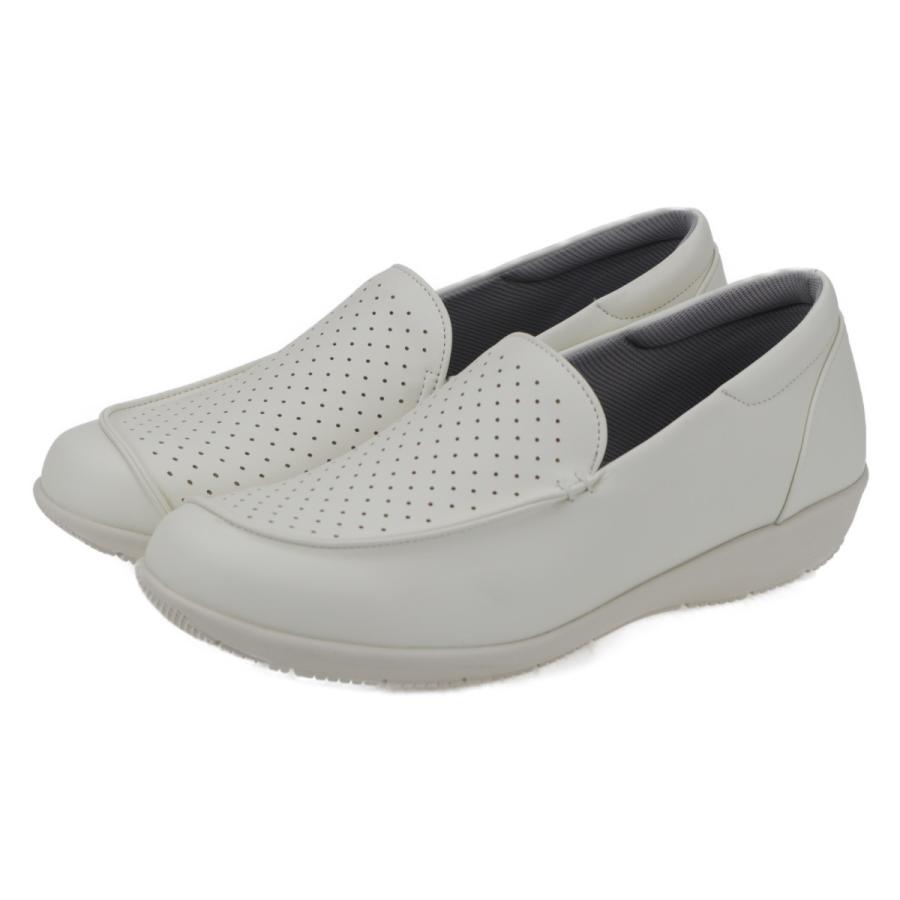 サイズ交換不可 スリッポン スニーカー おしゃれ シューズ パンプス モカシン レディース 歩きやすい 3e パンジー Pansy 4324 ホワイト 60 Off