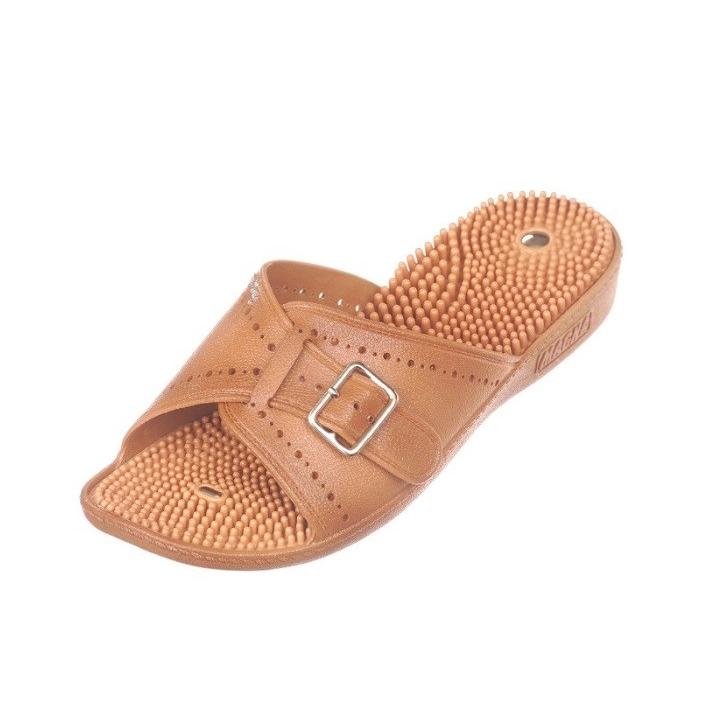 お多福 メンズ 紳士 磁気付健康サンダル 日本製 オフィス 仕事 室内 敬老の日 父の日 健康いきいき 金茶 601br てくてく 通販 Yahoo ショッピング