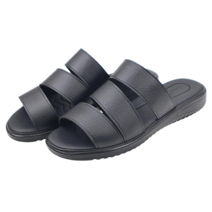 【在庫限り】メンズ サンダル パンジー 6033 ブラック pansy  紳士用 つっかけ 普段履 事務所履 3本バンド | PANSY