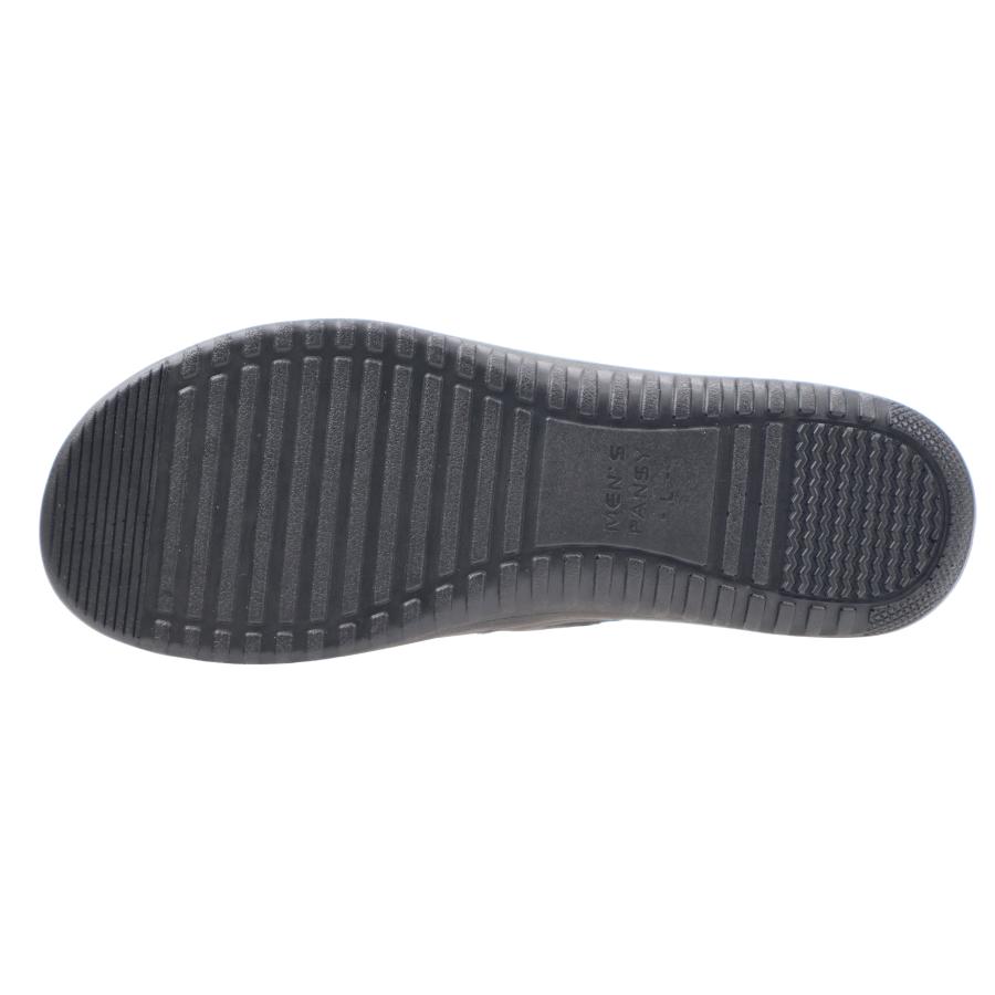 【在庫限り】メンズ サンダル パンジー 6033 ブラック pansy  紳士用 つっかけ 普段履 事務所履 3本バンド | PANSY | 04