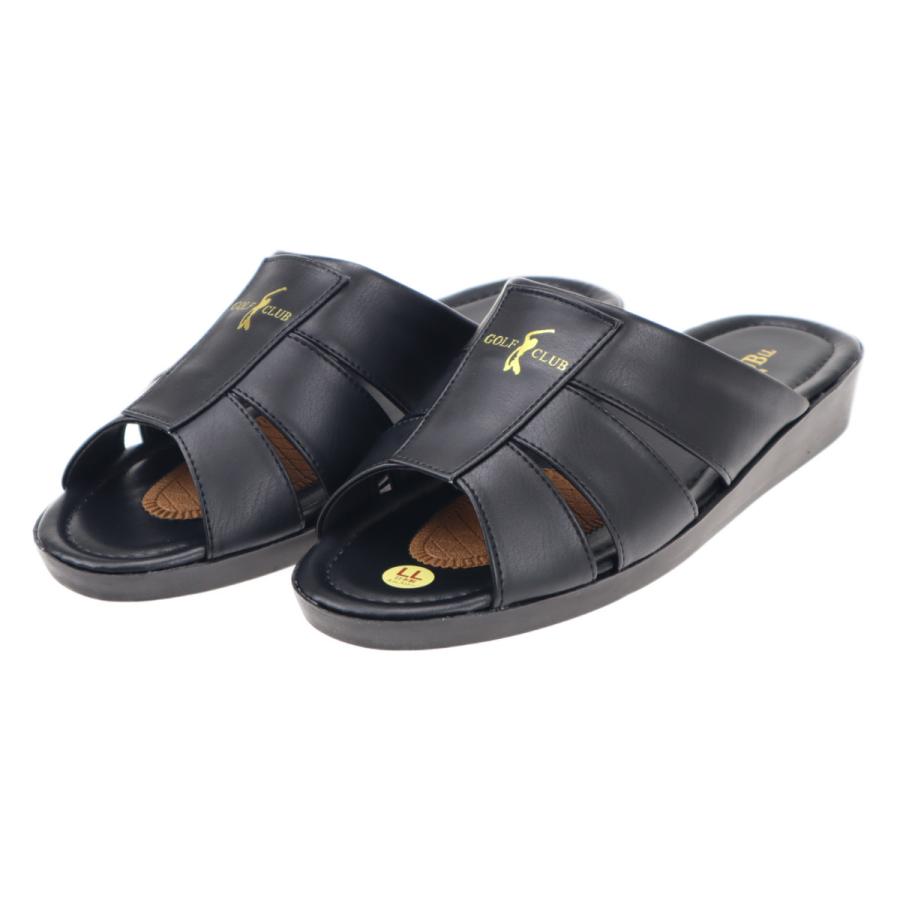 日本製 メンズ 紳士サンダル エムスリー607 紳士ヘップ 事務所ばき オフィス履き ブラック | エムスリー