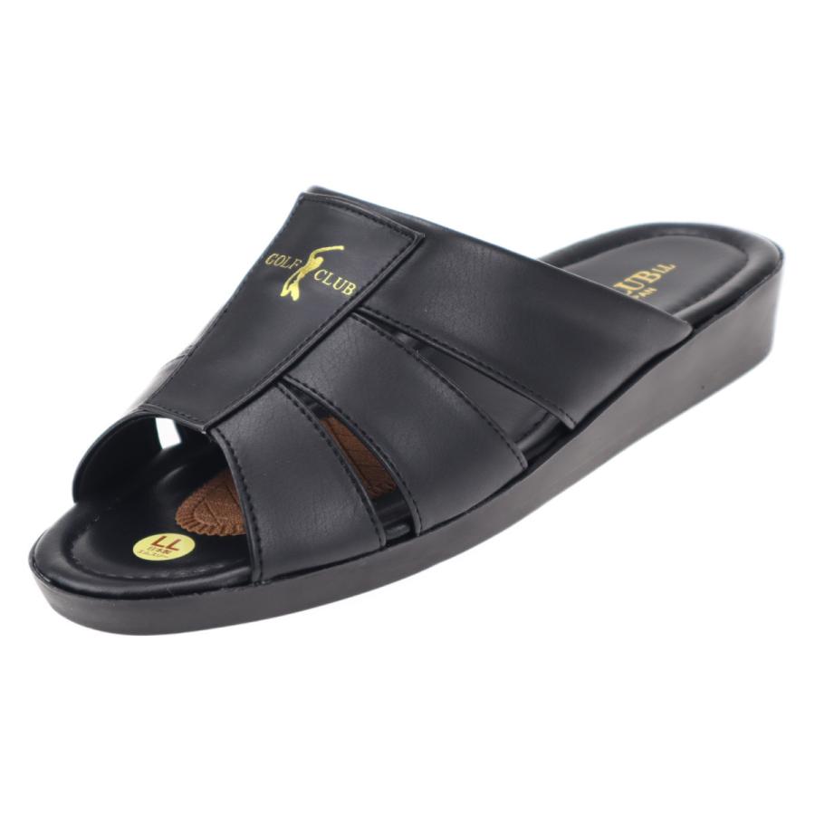 日本製 メンズ 紳士サンダル エムスリー607 紳士ヘップ 事務所ばき オフィス履き ブラック | エムスリー | 01