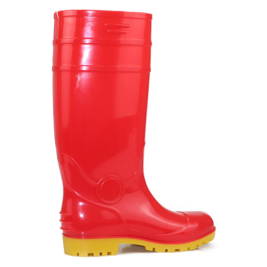 ミツウマ メンズ 紳士 耐油長靴 滑りくい 漁業 作業用 食品加工などにおススメ イーゼNo.7010 レッド |  | 02