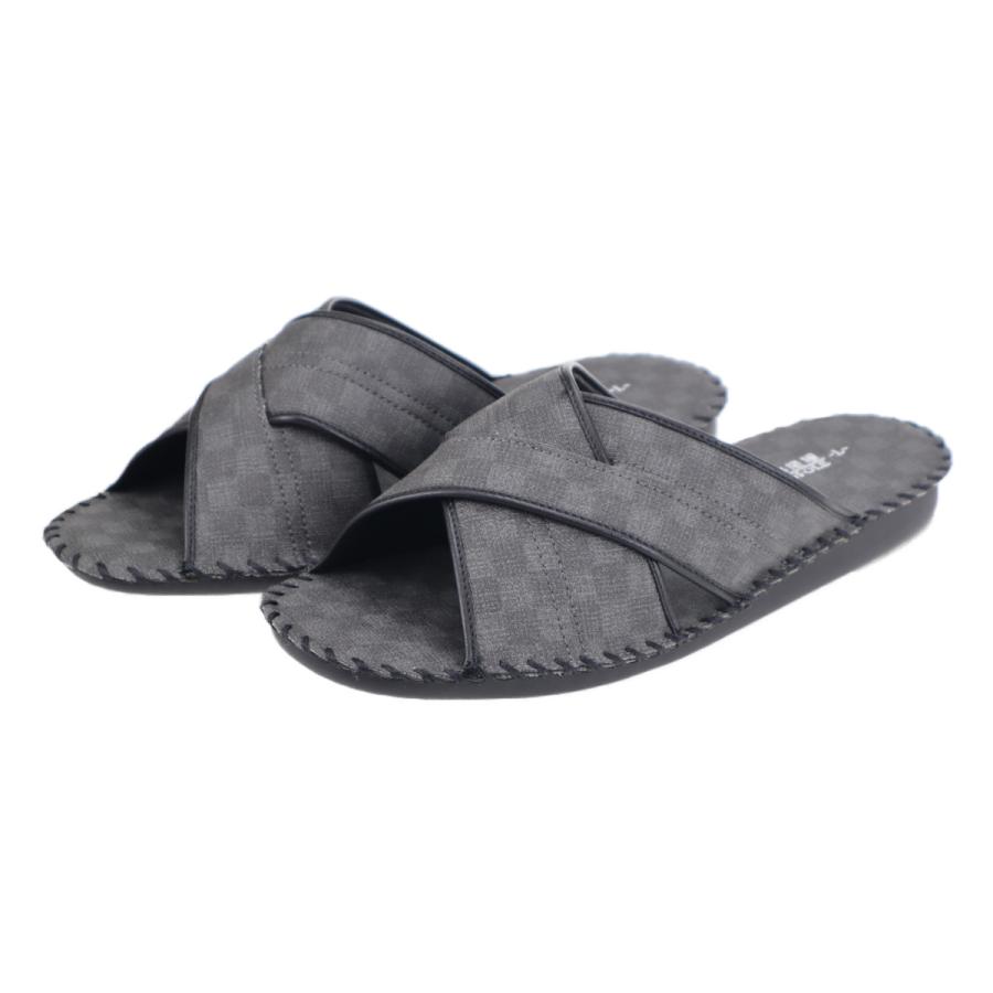 パンジー スリッパ サンダル ルームシューズ メンズ 来客用 室内履き 男性 おしゃれ pansy 8102 グレー | PANSY