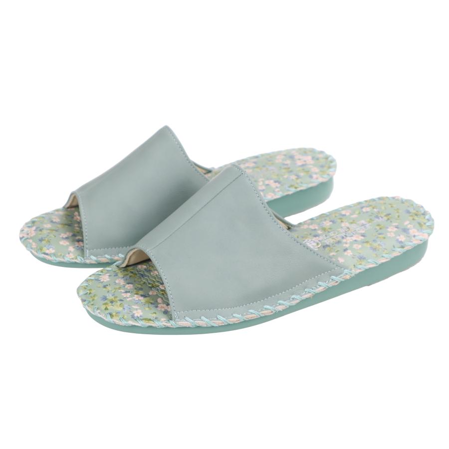 パンジー pansy レディースサンダル 女性用 婦人用 スリッパ ルームシューズ 靴 花柄 室内履き 部屋履き 8694 グリーン | PANSY