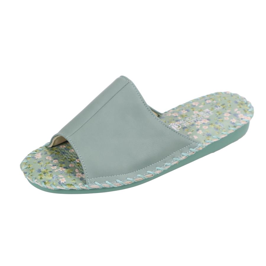 パンジー pansy レディースサンダル 女性用 婦人用 スリッパ ルームシューズ 靴 花柄 室内履き 部屋履き 8694 グリーン | PANSY | 01