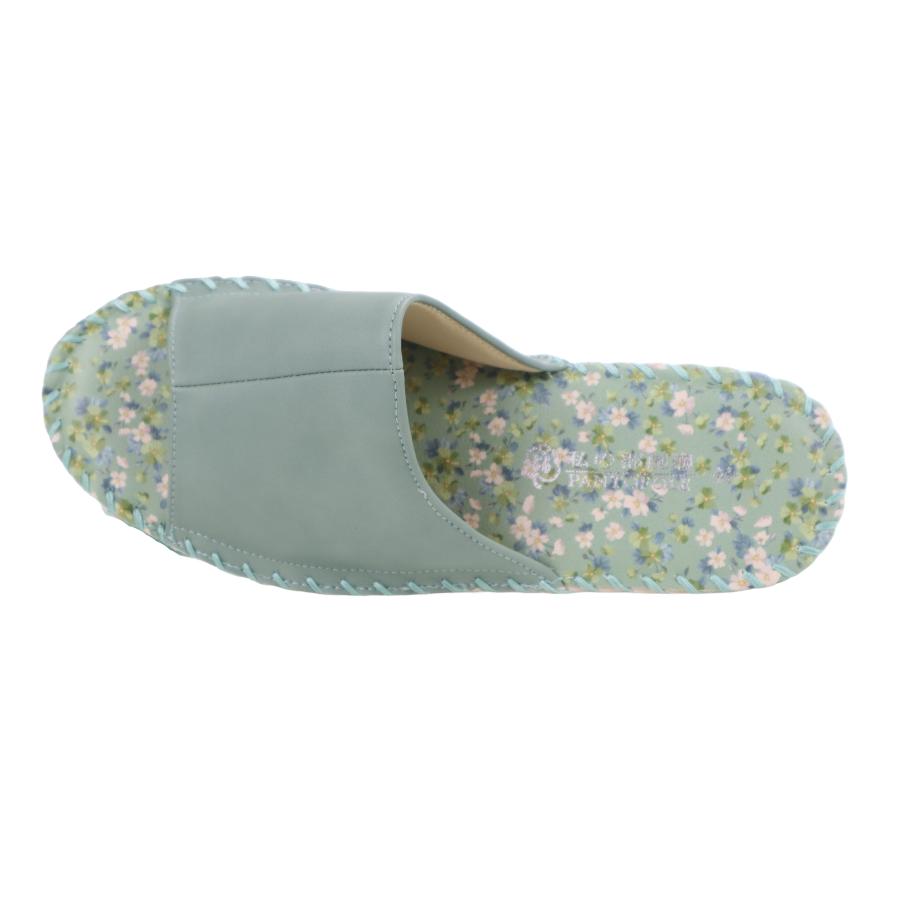 パンジー pansy レディースサンダル 女性用 婦人用 スリッパ ルームシューズ 靴 花柄 室内履き 部屋履き 8694 グリーン | PANSY | 03