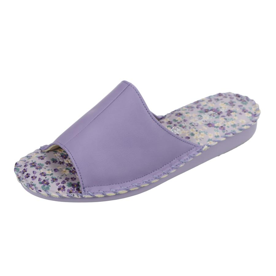 パンジー pansy レディースサンダル 女性用 婦人用 スリッパ ルームシューズ 靴 花柄 室内履き 部屋履き 8694 パープル | PANSY | 01