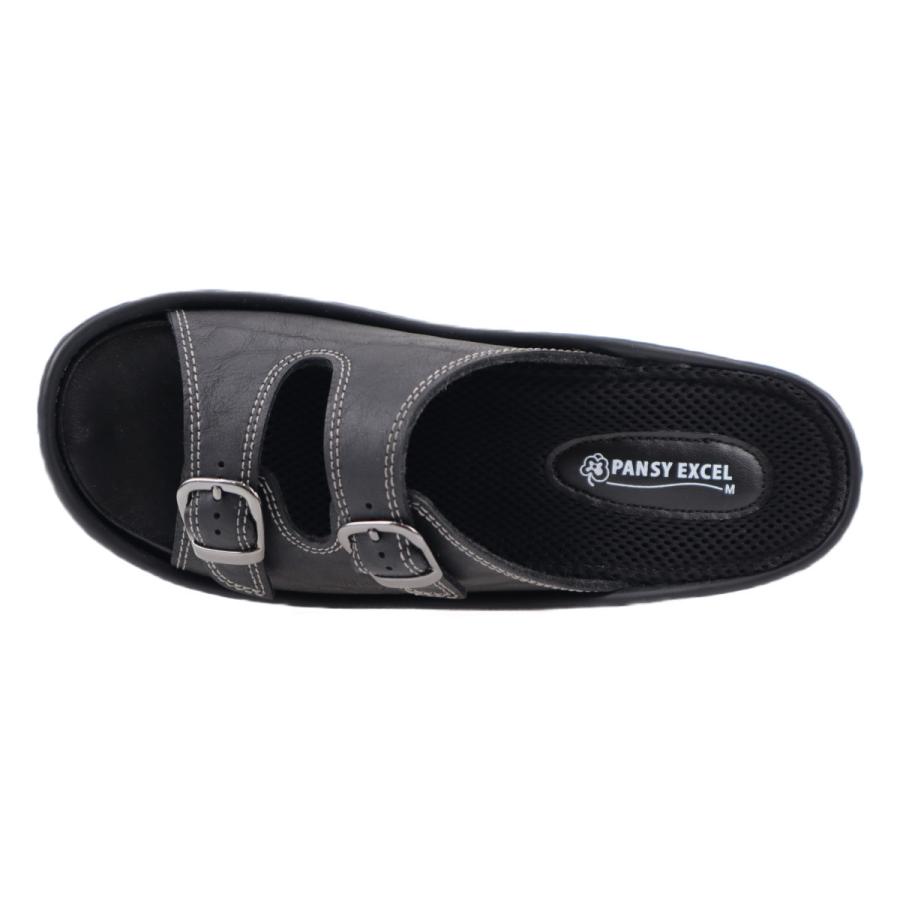 Pansy パンジー コンフォート レディースサンダル  女性用 婦人用 部屋履き 事務所 オフィス 足にフィットする 9196 ブラック |  | 04