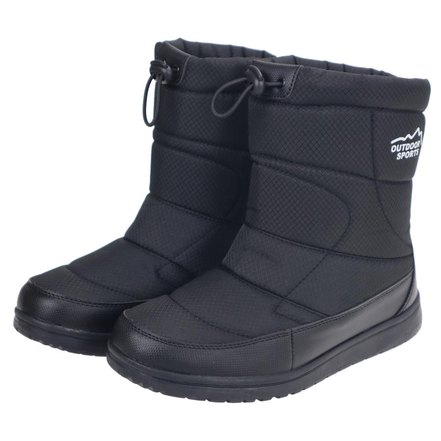 OUTDOORSPORTS メンズ 男性用 ダウンブーツ 靴 シューズ FKR2176 防水防寒ブーツ スノーブーツ ブラック 黒 秋冬 | 